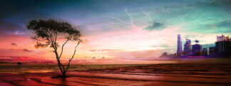 Colorful Apocalyptic Landscape 06 - Colorful Royalty-Free Stock Images and Animations at Budget Price