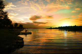 Perfect Sunset Lake Image