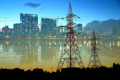 Secure Urban Energy Supply Photo Montage - Colorful Royalty-Free Stock Images and Animations at Budget Price