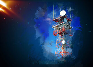 Antenna Tower Art Background with Copy Space - Colorful Royalty-Free Stock Images and Animations at Budget Price