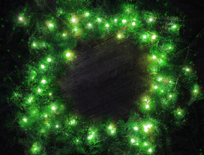Green Round Christmas Lights Set - Colorful Royalty-Free Stock Images and Animations at Budget Price