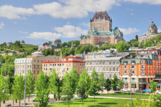 Historic Old Quebec City District - Colorful Royalty-Free Stock Images and Animations at Budget Price