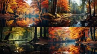 Soothing and Colorful Autumn Landscape