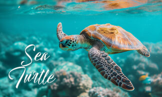Sea Turtle - Free Swim in the Ocean Image